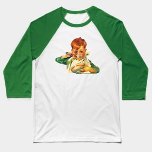 Red-haired boy eating Baseball T-Shirt